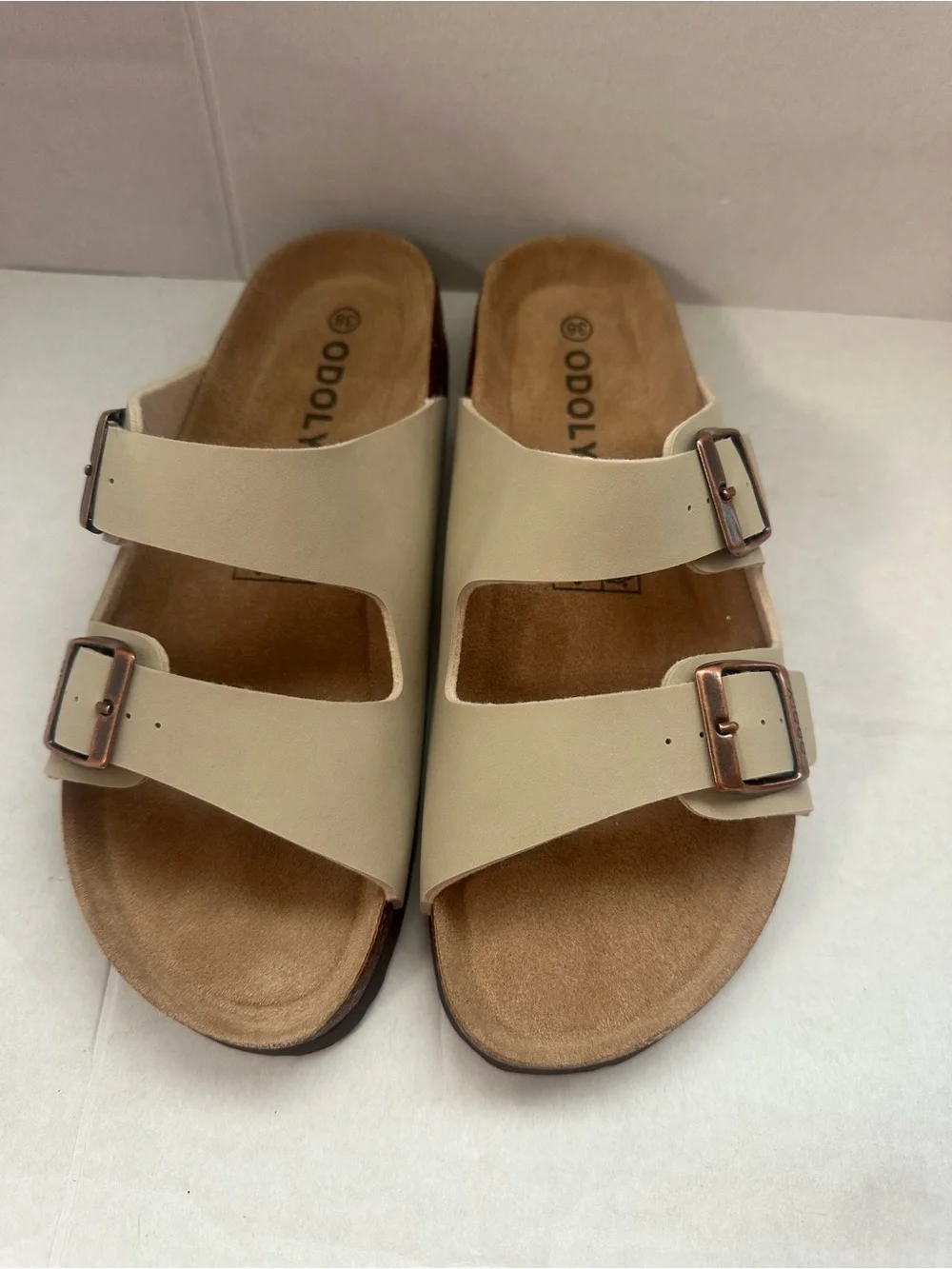 NEW Odoly Footbed Slide Strap Buckle Casual Sandals Size 38 Women's